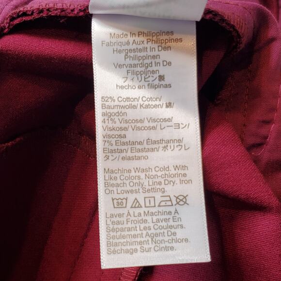 J. Crew Womens Size 2 NWT Kelsey Flare Pant Burgundy BG357 - Picture 8 of 9